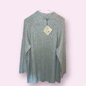Ava & Viv Turtle Neck Sweater Light Gray XXL